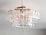 Ghiaccio Hooked Glass Flush Mount