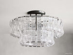 Ghiaccio Hooked Glass Flush Mount