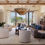 Ghiaccio Textured Round Chandelier