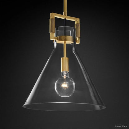 Machinist Glass Funnel Pendant Light