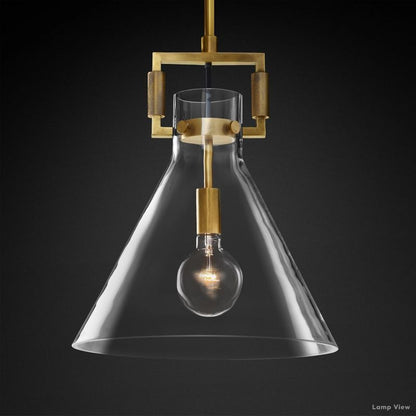 Machinist Glass Funnel Pendant Light