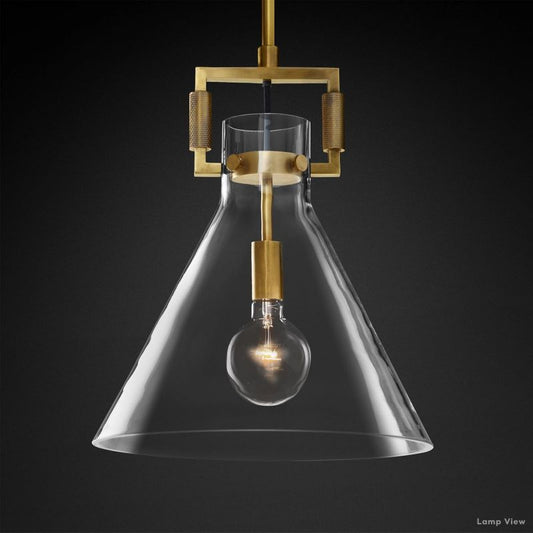 Machinist Glass Funnel Pendant Light