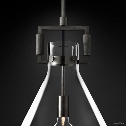 Machinist Glass Funnel Pendant Light