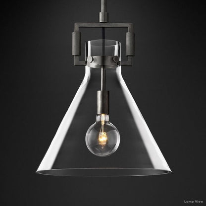 Machinist Glass Funnel Pendant Light
