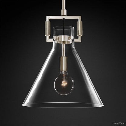 Machinist Glass Funnel Pendant Light