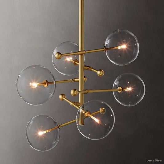 Callene Offset Globe Six-Arm Chandelier 40"