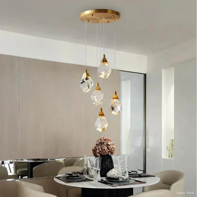 Angle Multi-Lights Round Chandelier