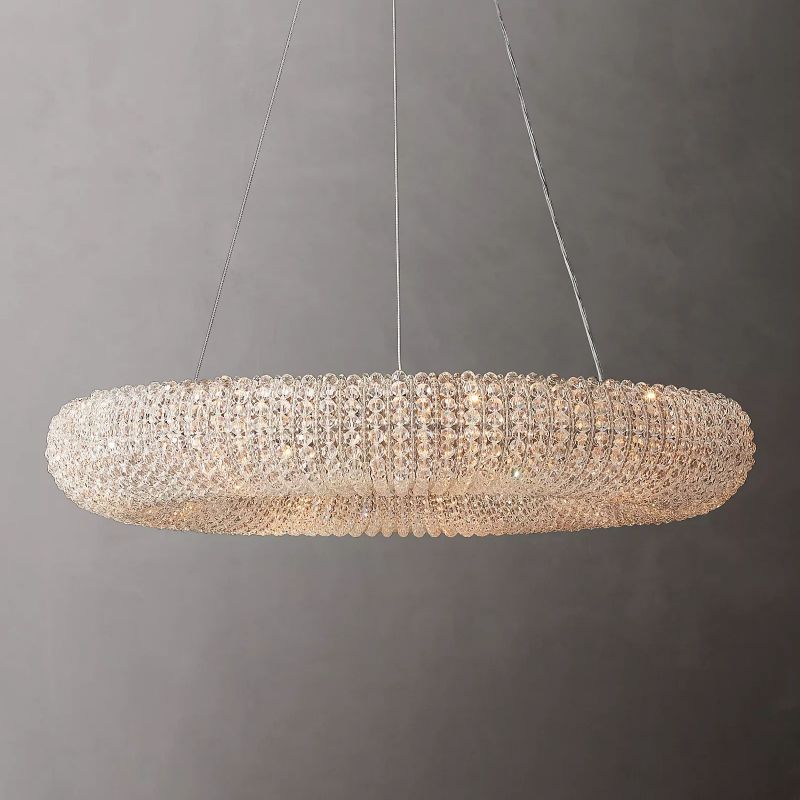 Halo Crystal Round Chandelier 32"