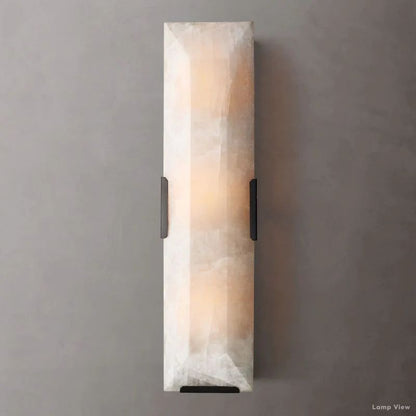 Harlow Mitered Calcite Linear Wall Sconce