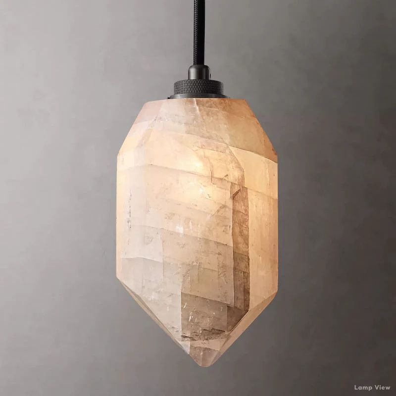 Harlow Mitered Calcite Pendant Light