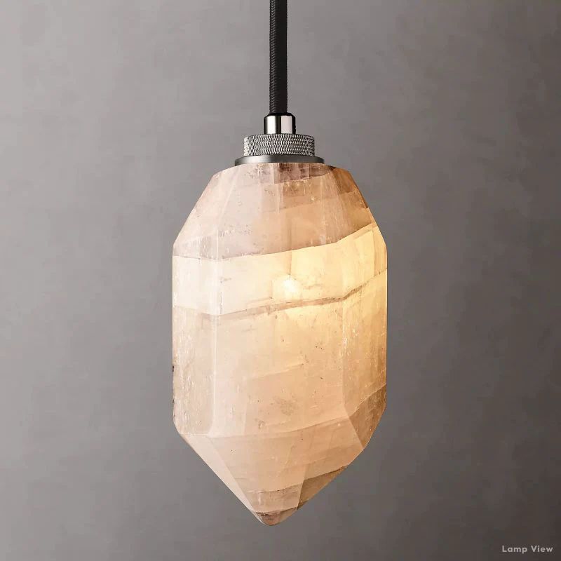 Harlow Mitered Calcite Pendant Light