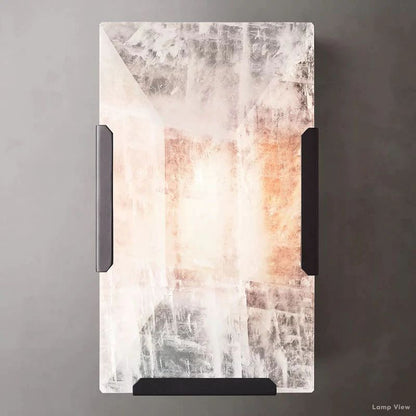 Harlow Mitered Calcite Wall Sconce