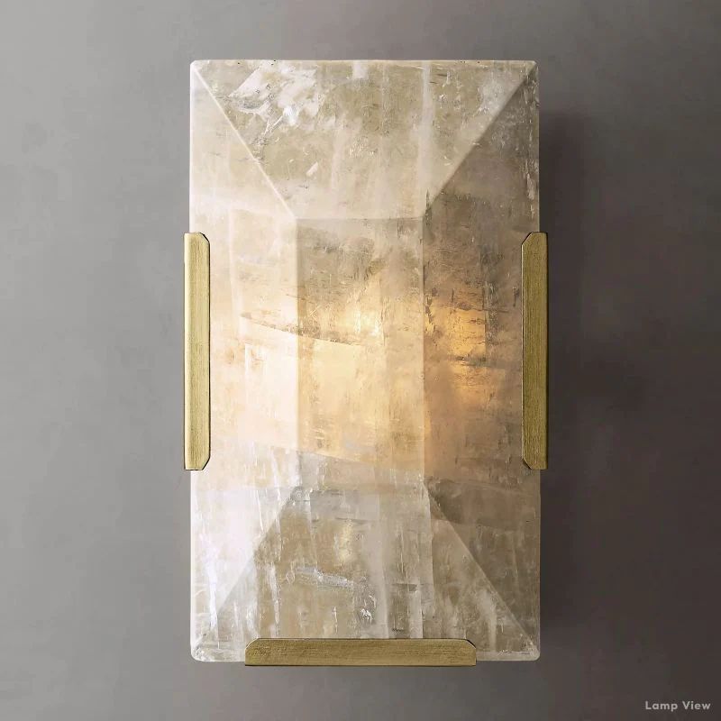 Harlow Mitered Calcite Wall Sconce