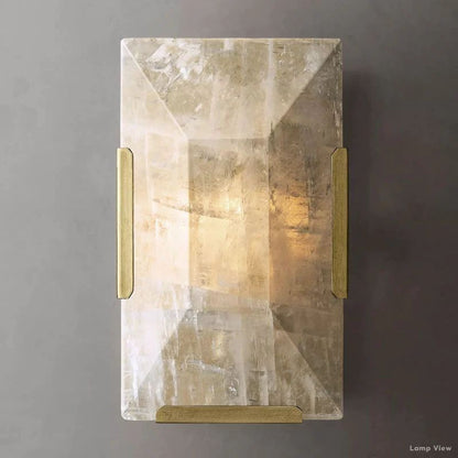 Harlow Mitered Calcite Wall Sconce