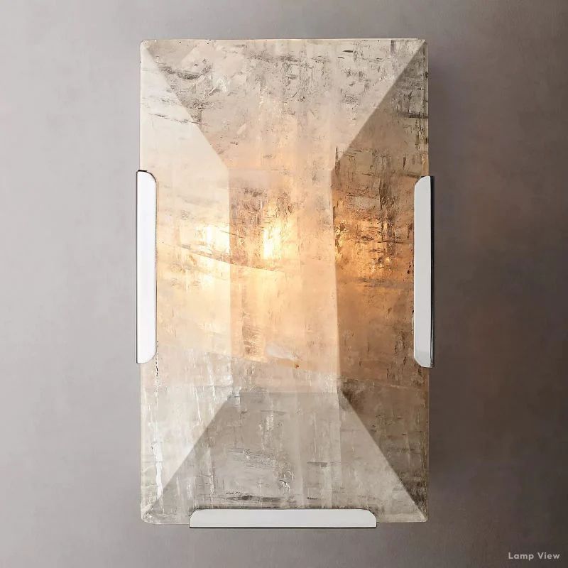 Harlow Mitered Calcite Wall Sconce