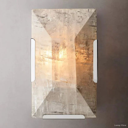 Harlow Mitered Calcite Wall Sconce