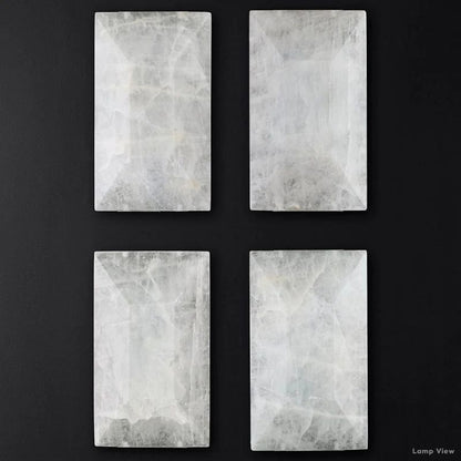 Harlow Mitered Calcite Triple Wall Sconce