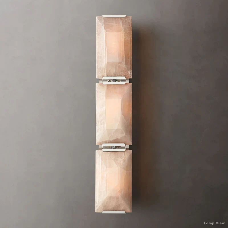 Harlow Mitered Calcite Triple Wall Sconce