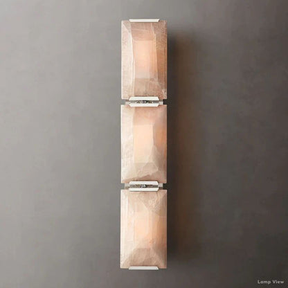 Harlow Mitered Calcite Triple Wall Sconce