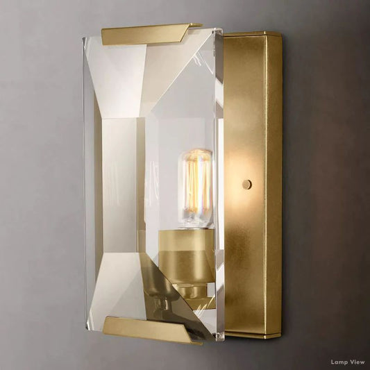 Harlow Mitered Crystal Wall Sconce
