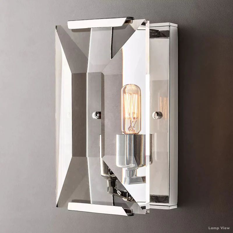 Harlow Mitered Crystal Wall Sconce