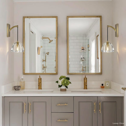 Hemisphere Domed Crystal Wall Sconce