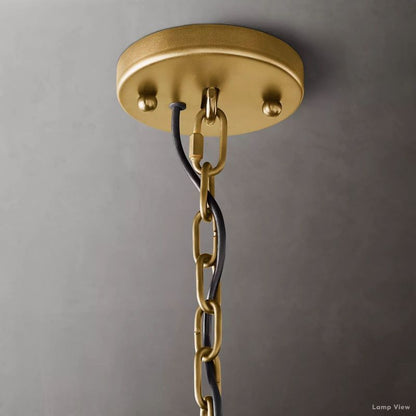 Harlow Mitered Calcite Round Chandelier 60"