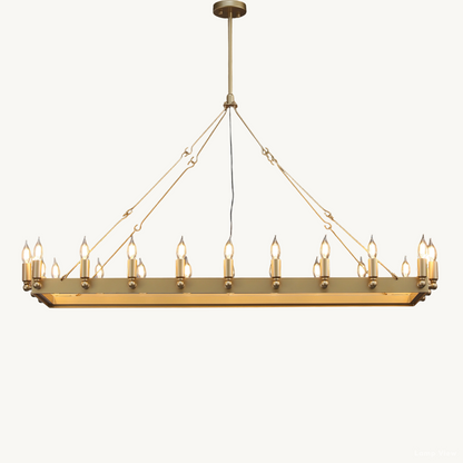 Camino Vintage Profile Rectangle Chandelier 52"