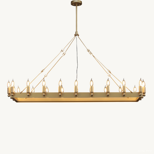 Camino Vintage Profile Rectangle Chandelier 52"