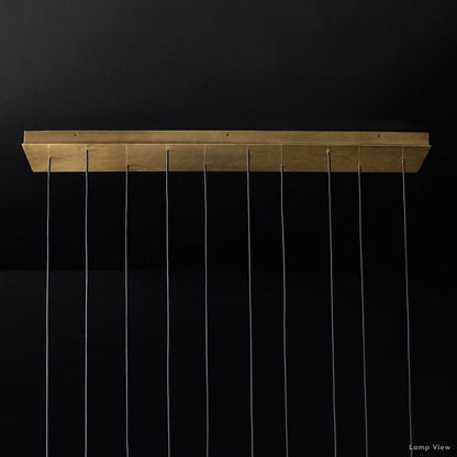 Aquitaine Conical Form Linear Chandelier 60"