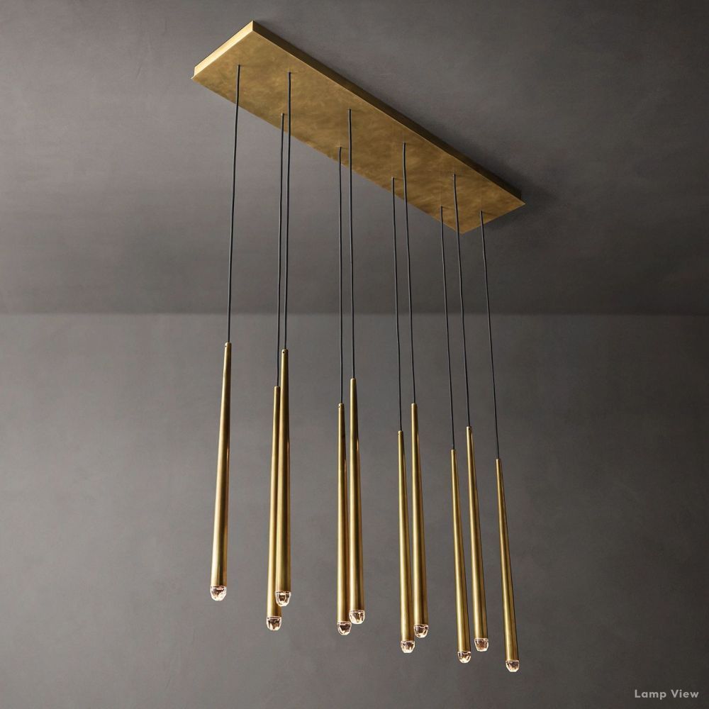 Aquitaine Conical Form Linear Chandelier 60"