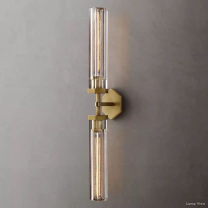 Lambert Hexagonal Shade Double Wall Sconce