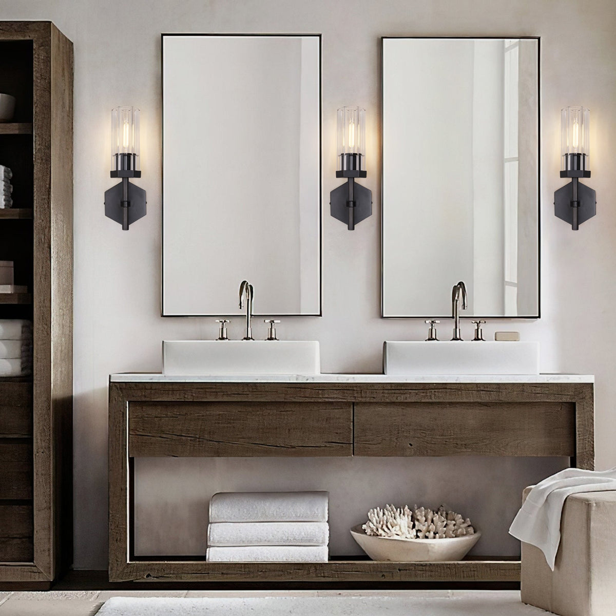 Lambert Hexagonal Double Wall Sconce