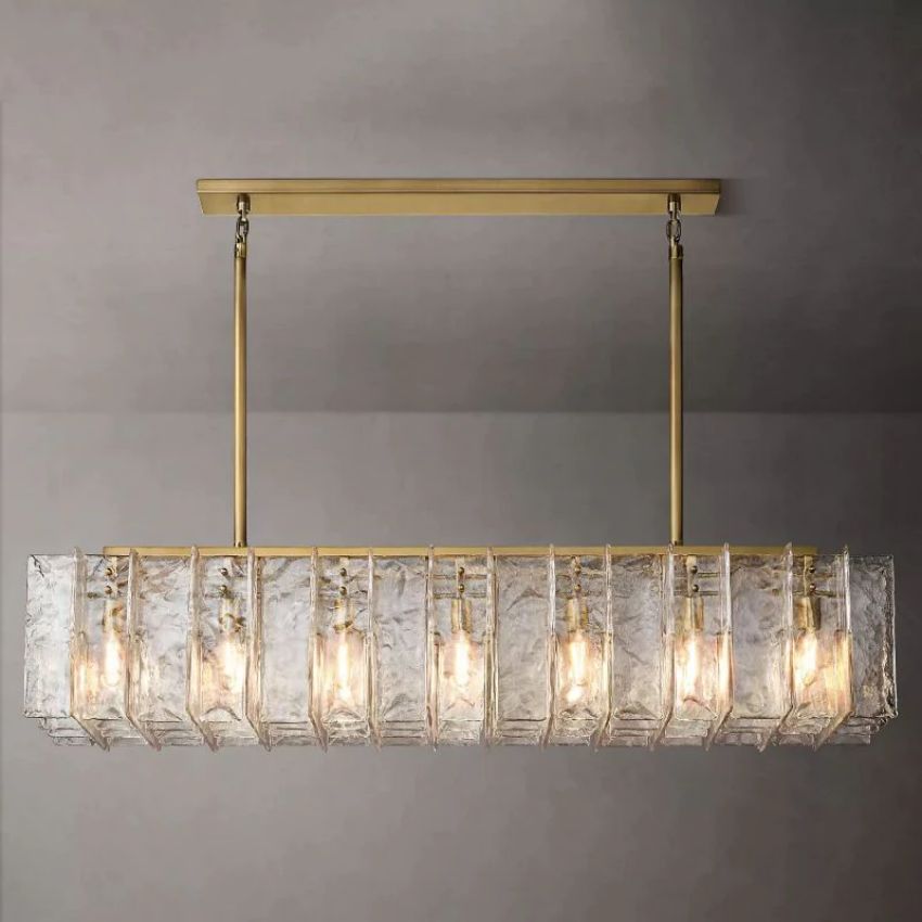 Lattice Rectangular Chandelier 67"