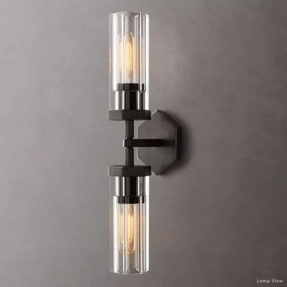 Lambert Hexagonal Shade Double Wall Sconce