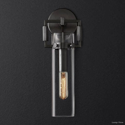 Machinist Glass Cylinder Wall Sconce