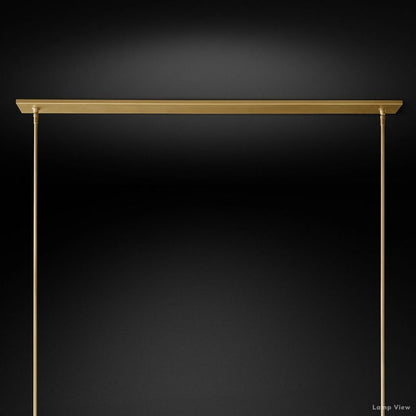 Ravelle Clear Glass Linear Chandelier 73"