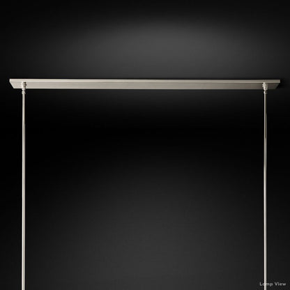 Ravelle Clear Glass Linear Chandelier 73"