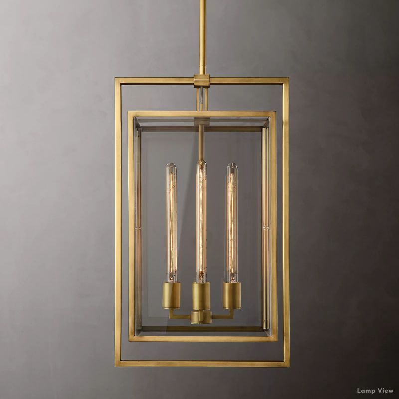 Beckman Grid Glass Pendant Light