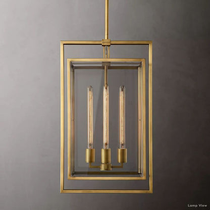 Beckman Grid Glass Pendant Light