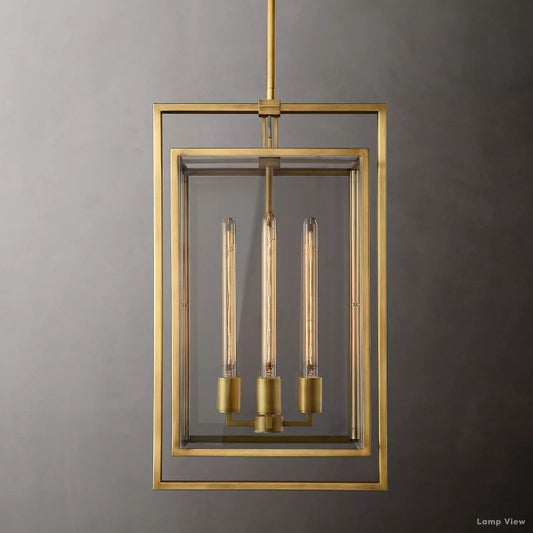 Beckman Grid Glass Pendant Light