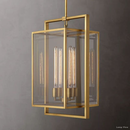 Beckman Grid Glass Pendant Light