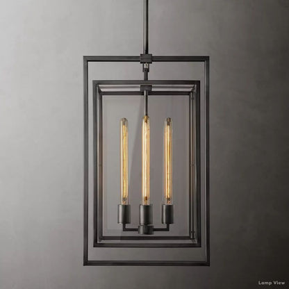 Beckman Grid Glass Pendant Light