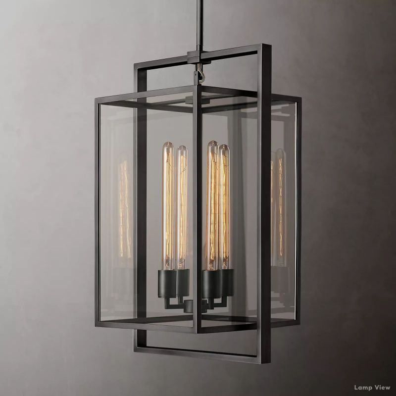 Beckman Grid Glass Pendant Light