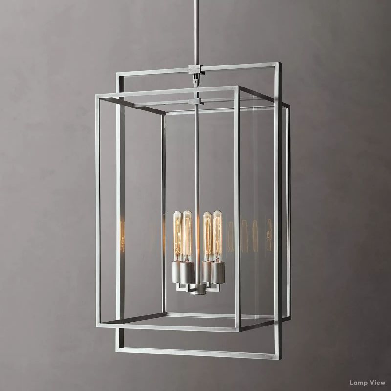 Beckman Grid Glass Pendant Light