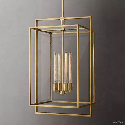 Beckman Grid Glass Pendant Light