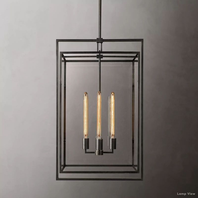 Beckman Grid Glass Pendant Light