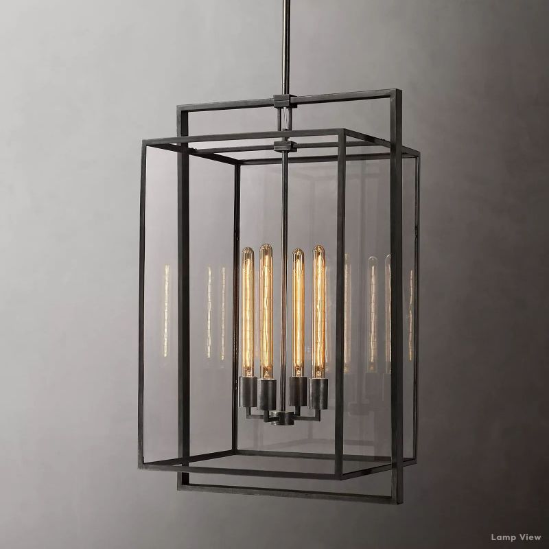 Beckman Grid Glass Pendant Light