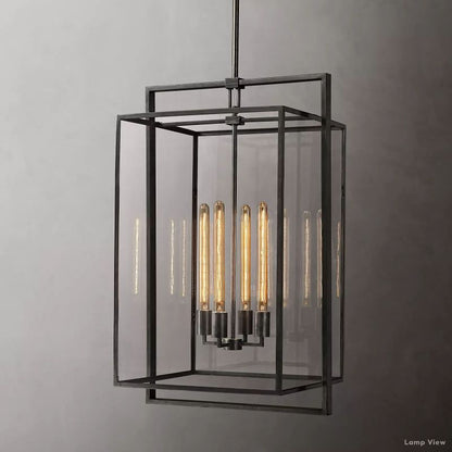 Beckman Grid Glass Pendant Light