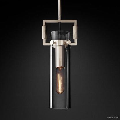 Machinist Glass Cylinder Pendant Light